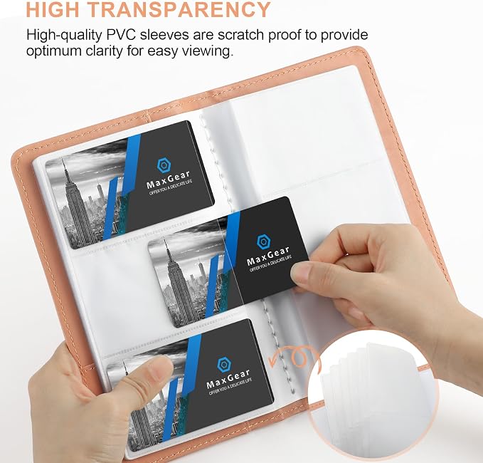MaxGear Business Card Organizer Book, Holds 240 Cards, Professional Card Binder - Image 2