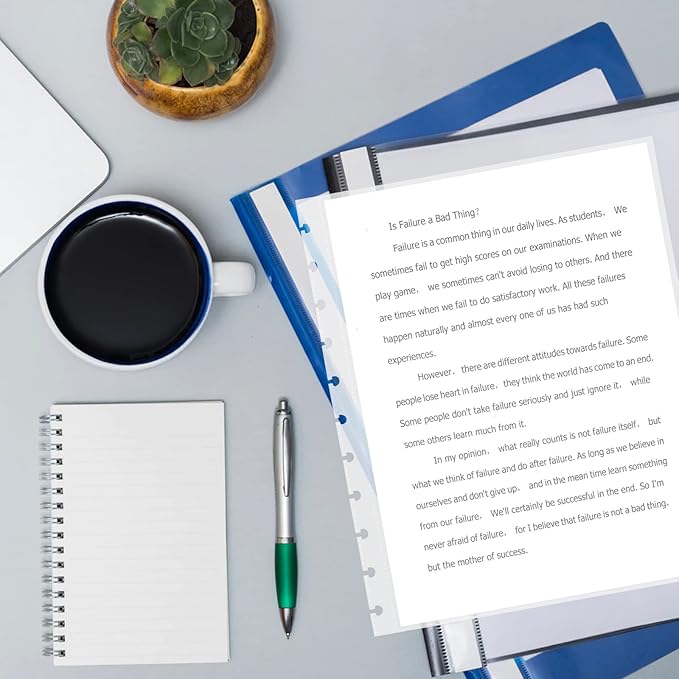 25 Piece Letter Size Sheet Protectors Clear Plastic Page Protectors for Discbound Holds Letter Size Discbound Binding Cover (25)-DeskLoop Office