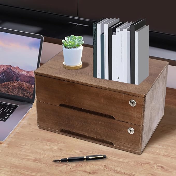Wooden Desktop Storage Box - Image 4