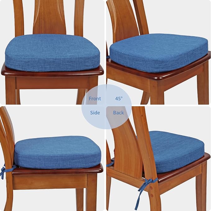 BUYUE Thickened 2.5" Friendly Woven Fabric Dining Chair Cushion, U-Shape High - Image 4