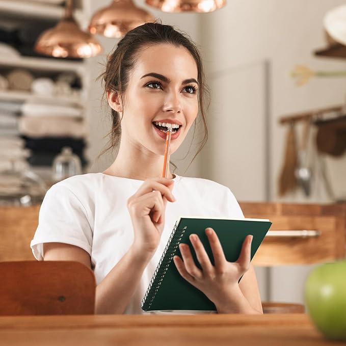 Yahenda 36 Pcs Spiral Notebook Bulk A5 Journal Lined 8.3'' x 5.5'' Writing Composition Paper Small Notepad Subject Notebook for Students Office Business Back to School Supplies (Deep Green)-DeskLoop Office