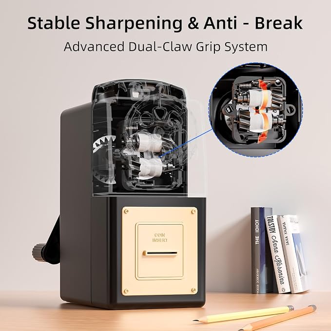 ZMOL Heavy Duty Manual Hand Crank Pencil Sharpener, No Mounting Required - Image 4