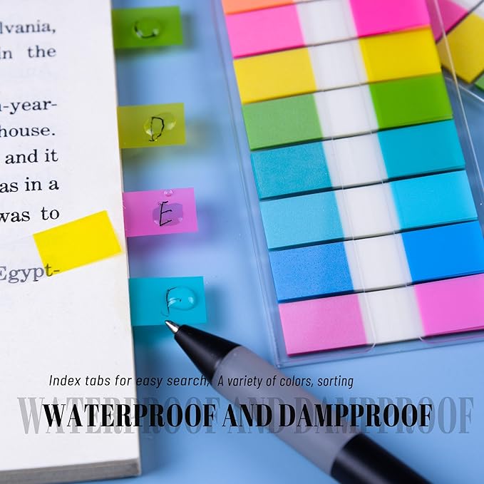 Ericter 1080 Pcs Sticky Tabs for Books, 9 Color Repositionable Annotation Page Tabs, Writable Index Flags for Notebooks, Organizing Study Office Supplies-DeskLoop Office