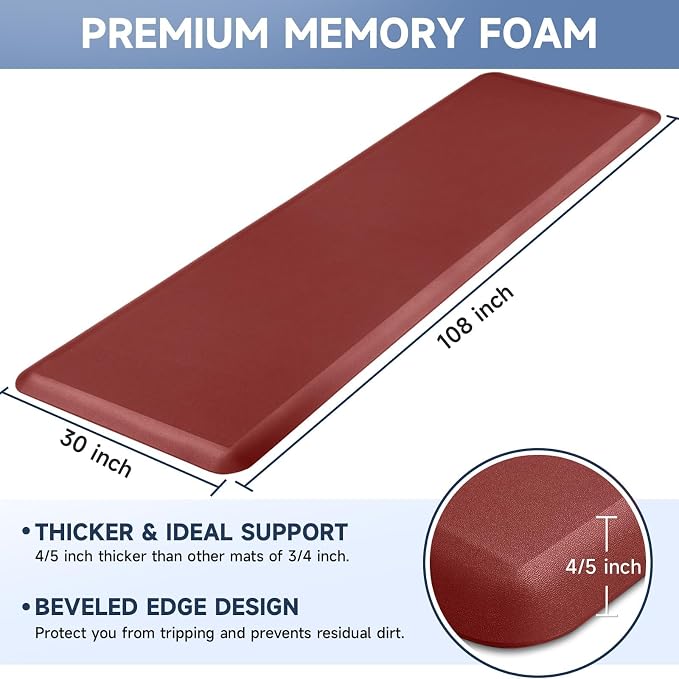 4/5 Inch Thick Kitchen Mats for Floor, StepRite Kitchen Rug for Standing Desk - Image 2