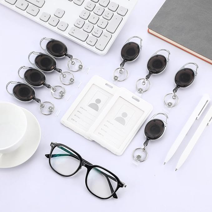 Honoson 30 Pcs Heavy Duty Retractable Badge Reels Batch ID Badge Holder - Image 5