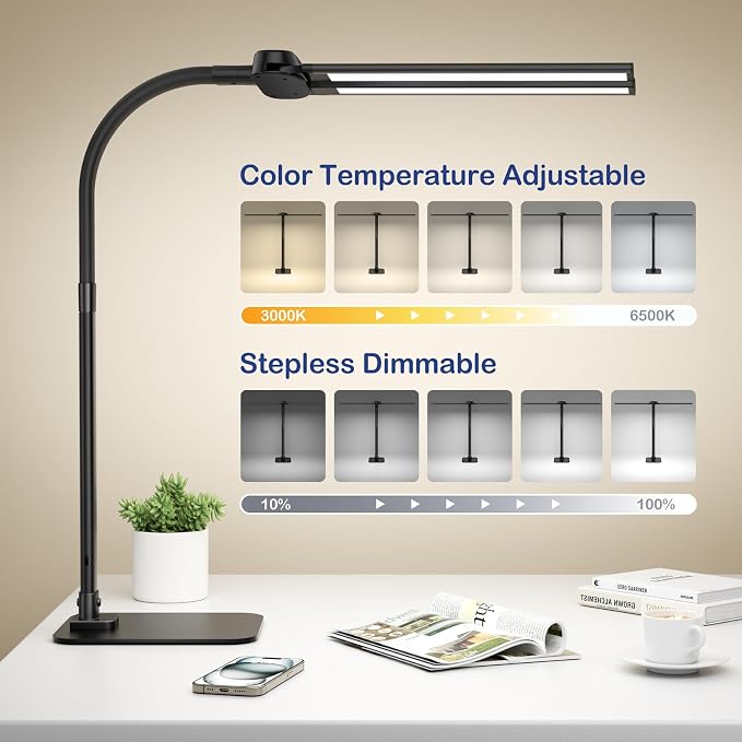 Desk Lamp with USB Charging Port - Image 6