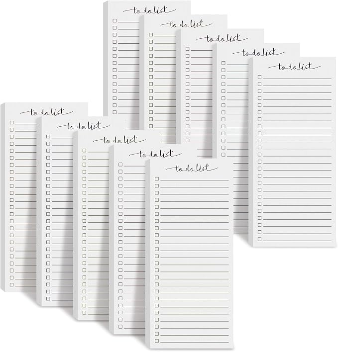 Censen 10 Pack 500 Sheets To Do List Notes Daily Checklist Notepads by Censen