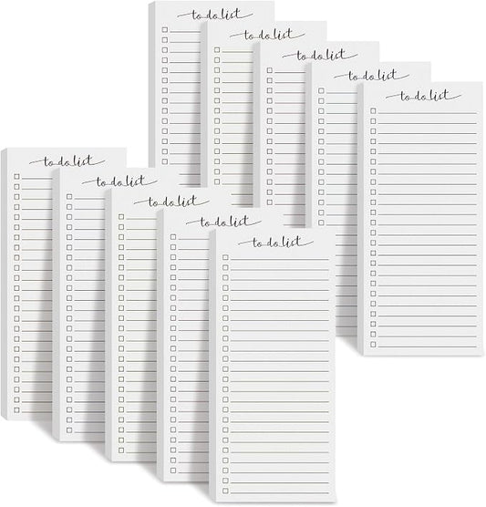 Censen 10 Pack 500 Sheets To Do List Notes Daily Checklist Notepads by Censen