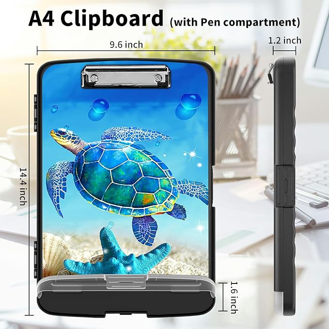 Clipboard with Storage High Capacity Plastic Nursing Clipboards with Pen Holder - Image 2