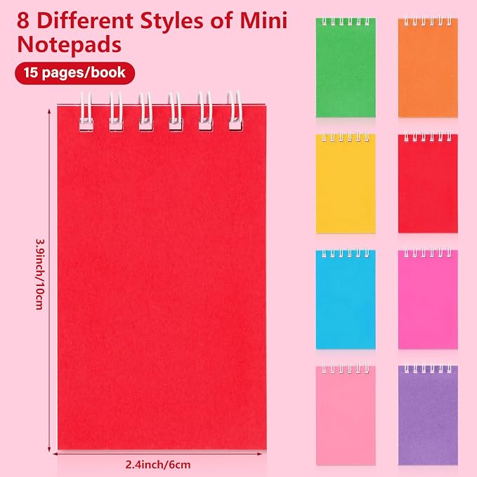 Hooqict 24 Pack Small Pocket Notebook Mini Notebooks Bulk Small Spiral Notepads - Image 2