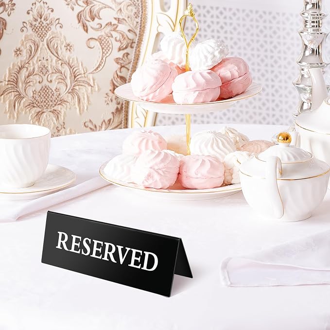 6 Pieces Table Top Reserved Sign Table Signs Reserved Seating Signs Double - Image 6