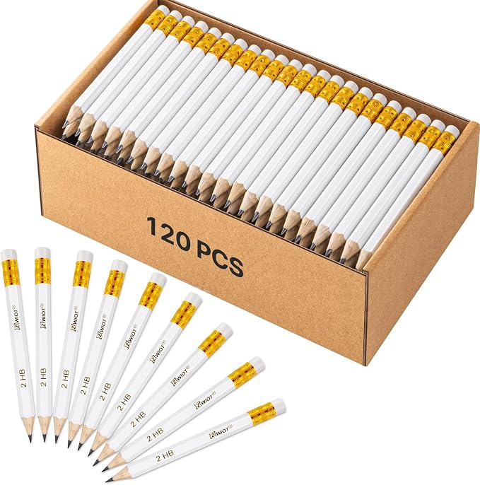 ZWlOT Golf Pencils with Eraser, #2 HB Half, Pre-Sharpened, 120/200/320 Count by excellencepremiumquality
