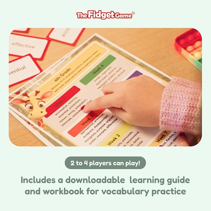 THE FIDGET GAME Vocabulary Words, Flash Card Game, Grade 4-6, Ages 9-12 - Image 5
