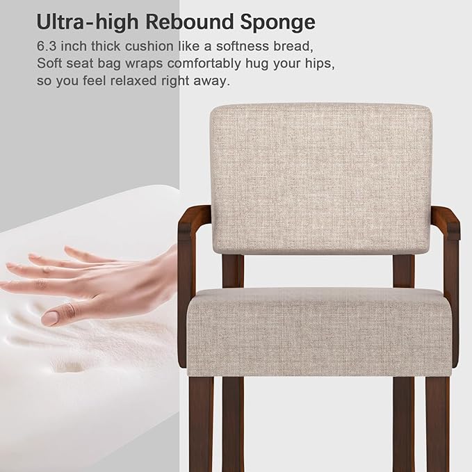 Accent Chair, Oversize Living Room Chairs with Soft Seat & Armrests for Living & Dinning Rooms-DeskLoop Office