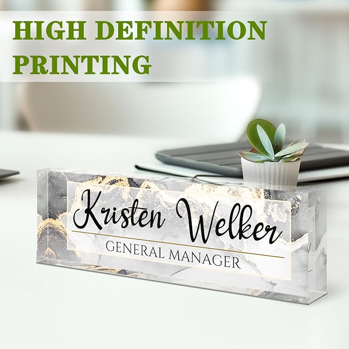 Name Plate for Desk, Desk Name Plate Personalized, Office Decor for Women Men - Image 3