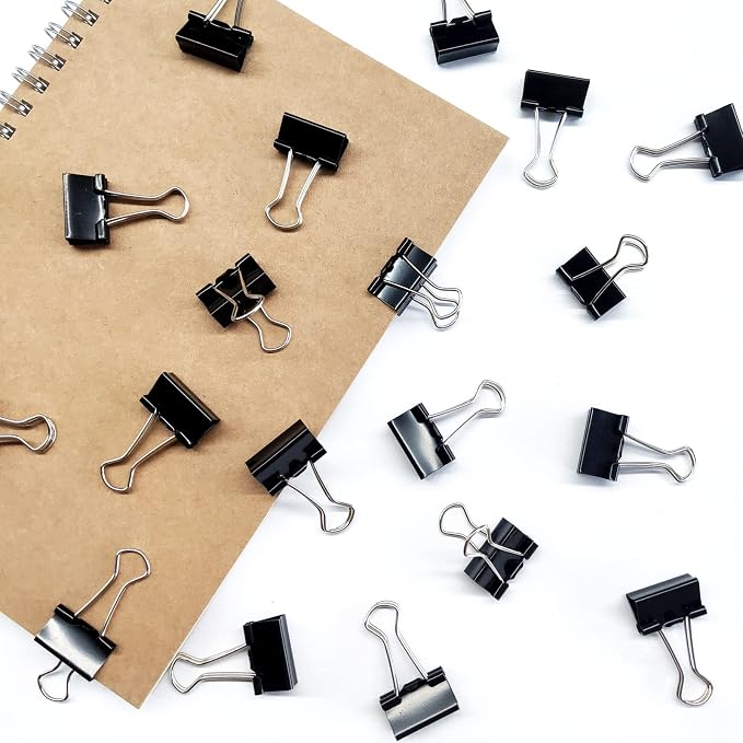 DSTELIN 96 Pack Mini Binder Clips 3/4-Inch Small Black Paper Clamps - Image 5