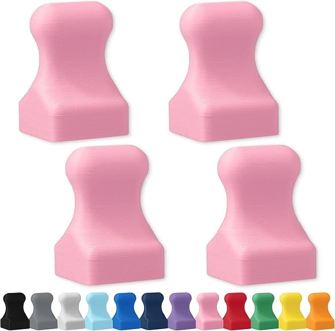 Glassboard Studio MiniPawn Magnet - Strong Neodymium Rare Earth Magnets for Fridge, Whiteboard, Locker & Magnetic Glassboards - Ideal for Crafting & Office Use - Strong Fridge Magnets (Blush Pink, 4)-DeskLoop Office