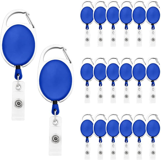 Fushing 20Pcs Retractable ID Badge Holders ID Badge Reels by Fushing