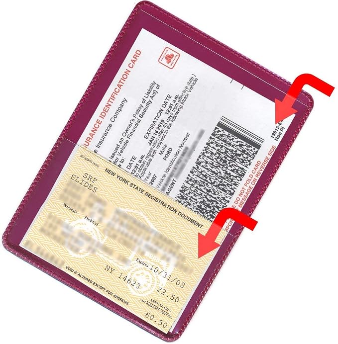 StoreSMART Metallic Maroon Auto Insurance and ID Card Holder – 2 Pack RFS20-MM2 - Image 2