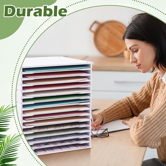 CroBlissful 15 Tier 12" x 12" Scrapbook Paper Organizer Adjustable Desk - Image 6