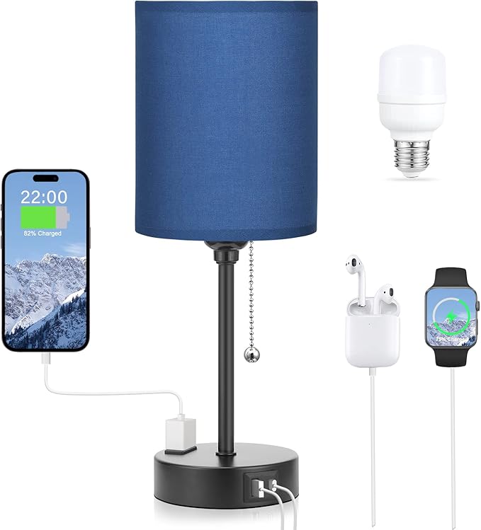 Blue Table Lamps 3 Color Temperatures by DicooolDirect