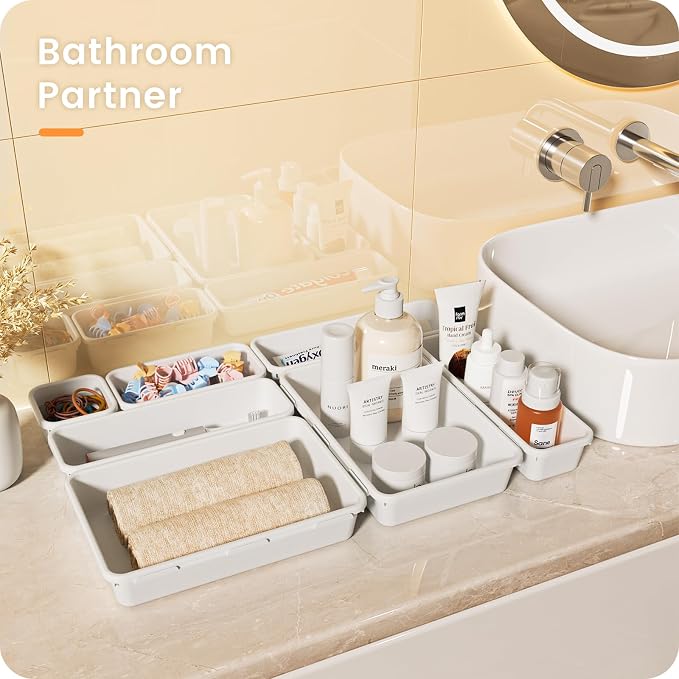 A-LuGei 【】 【】 White Drawer Organizer, Makeup organizer - Image 2