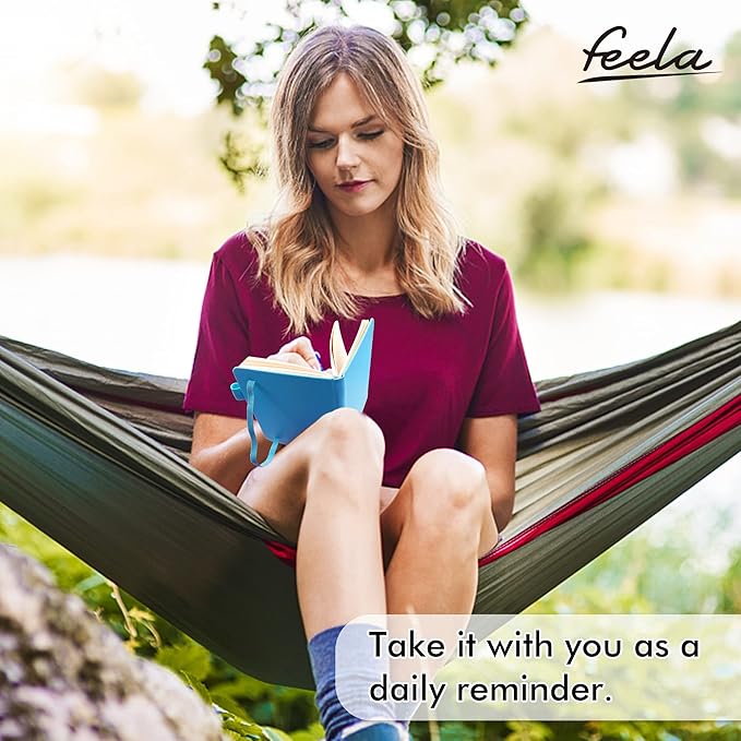 feela Pocket Mini Notebooks Bulk, Small Cute Memo Notepads Hardcover College Ruled Lined Journals with Pen Holder for School Business Work, with 6 Black Pens, 3.5”x 5.5”, 6 Pack, A6, Solid Colors-DeskLoop Office