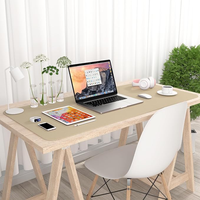 Hsurbtra Desk Pad, 35.5" x 17" PU Leather Desk Mat, XXL Extended Mouse Pad - Image 7