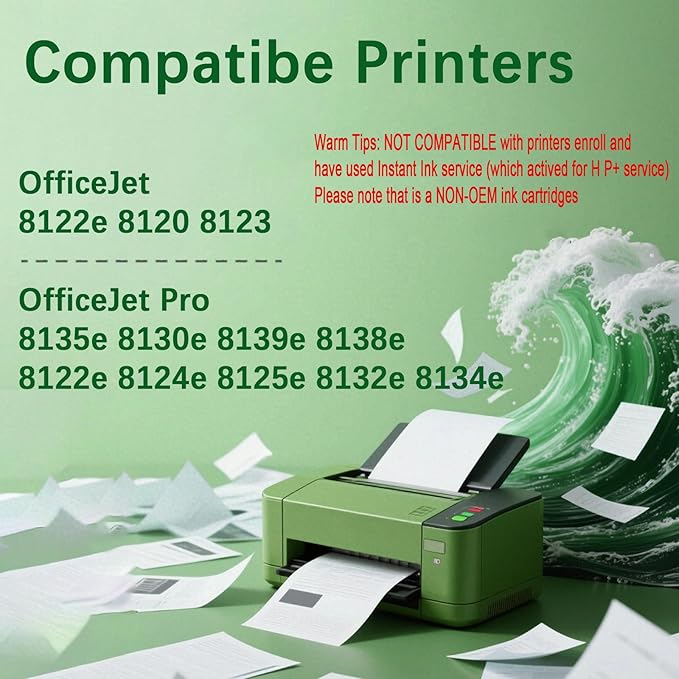 923e 923XL Ink Cartridges Combo Pack Ink Cartridge with Chip Replacement for 923e Ink Cartridges Work for OfficeJet Pro 8138e 8130e 8135e 8139e OfficeJet 8122e 8120 8123 Printers（4 Pack）-DeskLoop Office