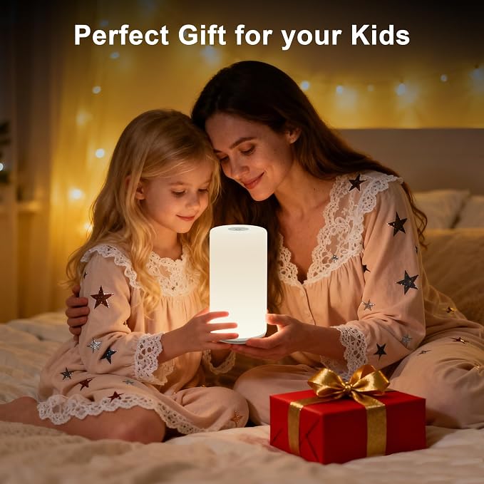 Touch Bedside Table Lamp, 3 Way Dimmable Warm White Lights - Image 9
