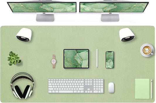 Bloss 47.2" x 24" Large Desk Mat, Leather Desk Mat, Large Mouse Pad + Keyboard by Bloss