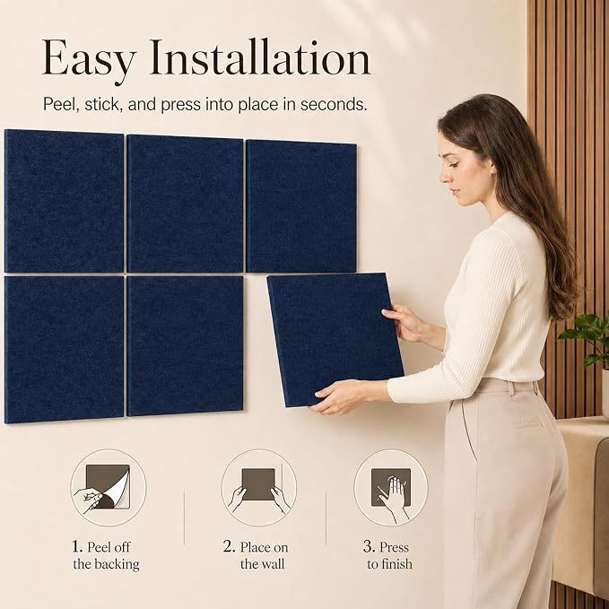 Felt Bulletin Board Tiles, Large Cork Board Alternative, 24 x 36 in | 0.35 in - Image 4