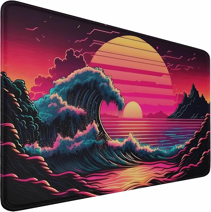Mouse Pad, 31.5x15.7 inch Large Extended Computer Keyboard Mouse Mat, Water by Naukay