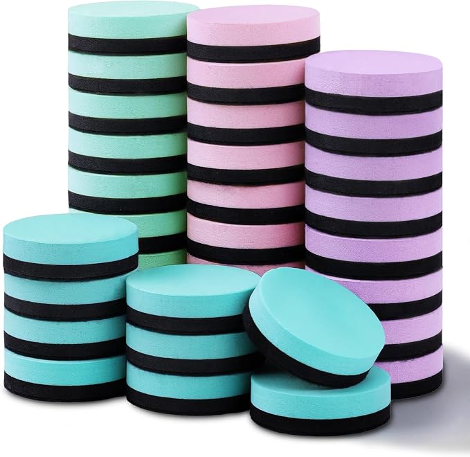 XKDOUS Round Magnetic Whiteboard Eraser 35 Pack, Small Dry Erase Eraser by XKDOUS