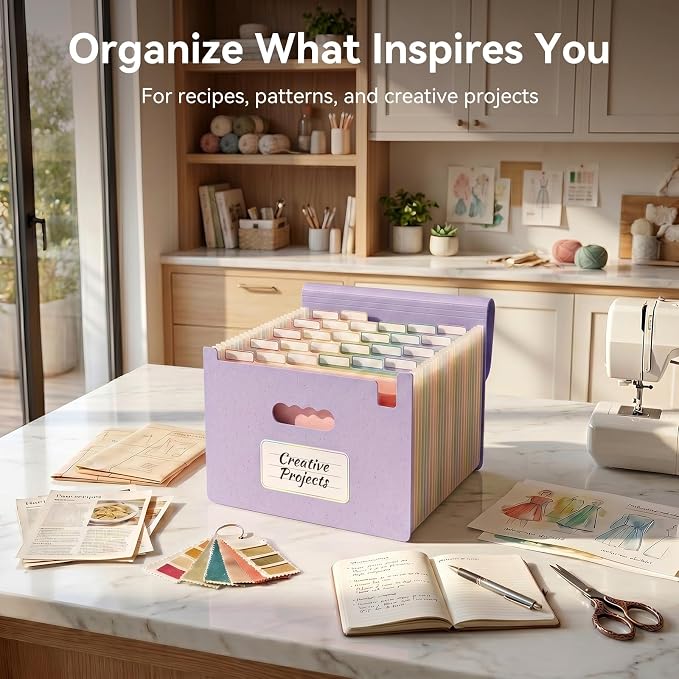 ThinkTex Accordion File Organizer, 26 Pockets Expanding File Folders, Monthly - Image 6