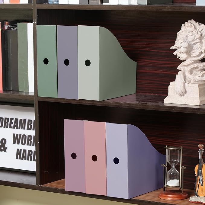 Colarr 24 Pcs Cardboard Magazine Holders 12 Colors Magazine Storage Box - Image 6