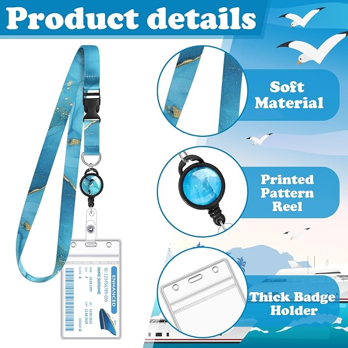 HONSIO 4 Pack Cruise Lanyard for Ship Cards Detachable Lanyards - Image 3