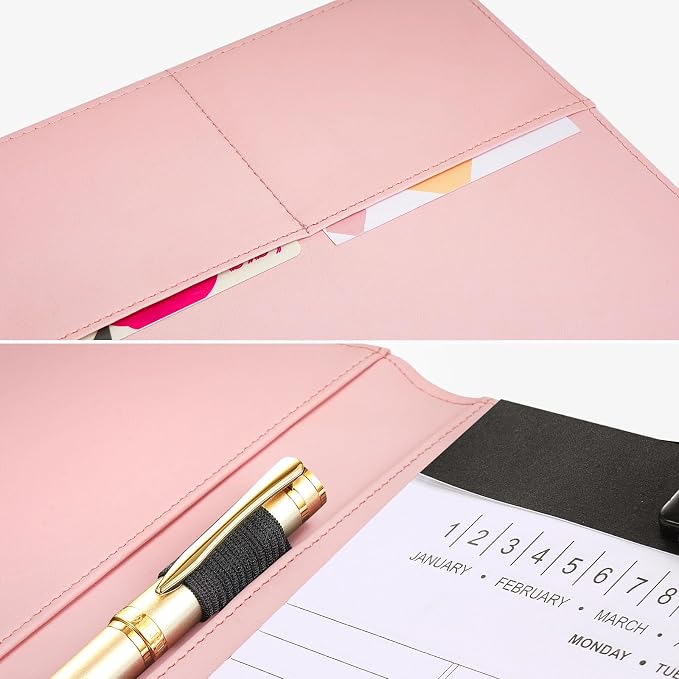 Professional Padfolio with Clipboard, Faux Leather Portfolio Folder Binder - Image 6