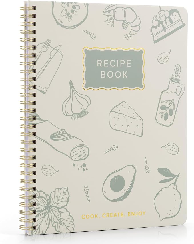 Elegant Recipe Book for 100+ Cherished Meals by ZICOTO