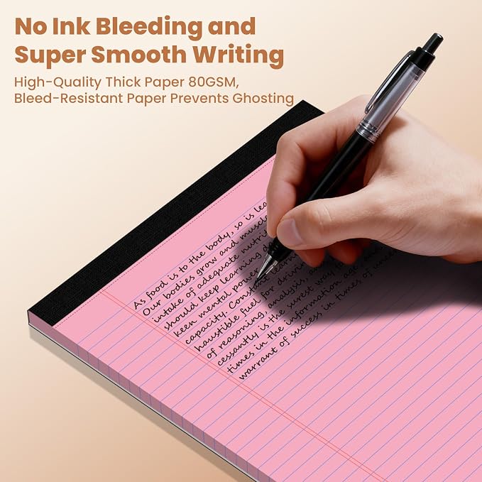 12Packs Legal Pads 8.5 x 11 Inch, 50Sheets/Pack, College Ruled & Perforated - Image 5