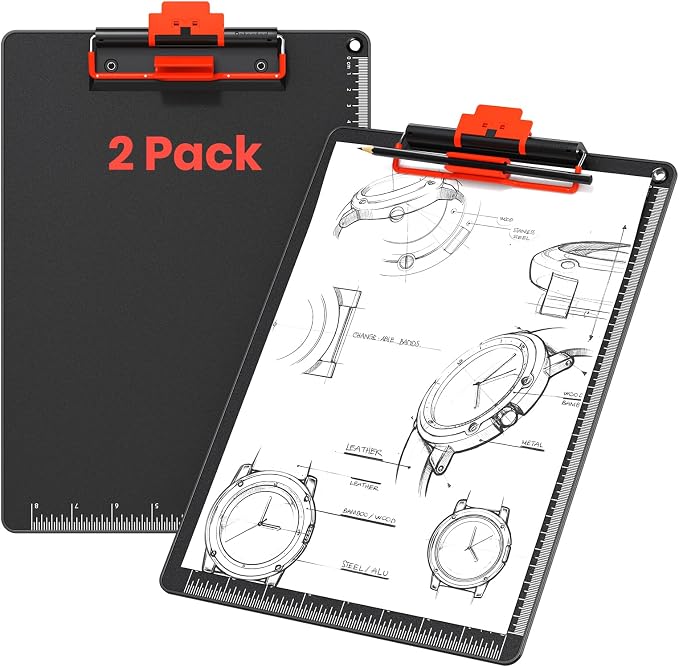 Clipboard with Pen Holder, Aluminum Frame & 2-in-1 Upgraded Clip, A4 Size 12.5 - Image 9