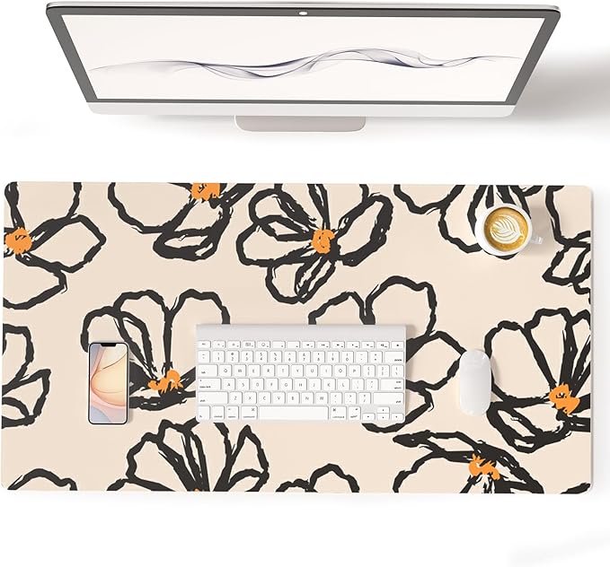 Colorful Star Leather Waterproof Desk Pad, Large Computer Keyboard Mat by ColorfulStar