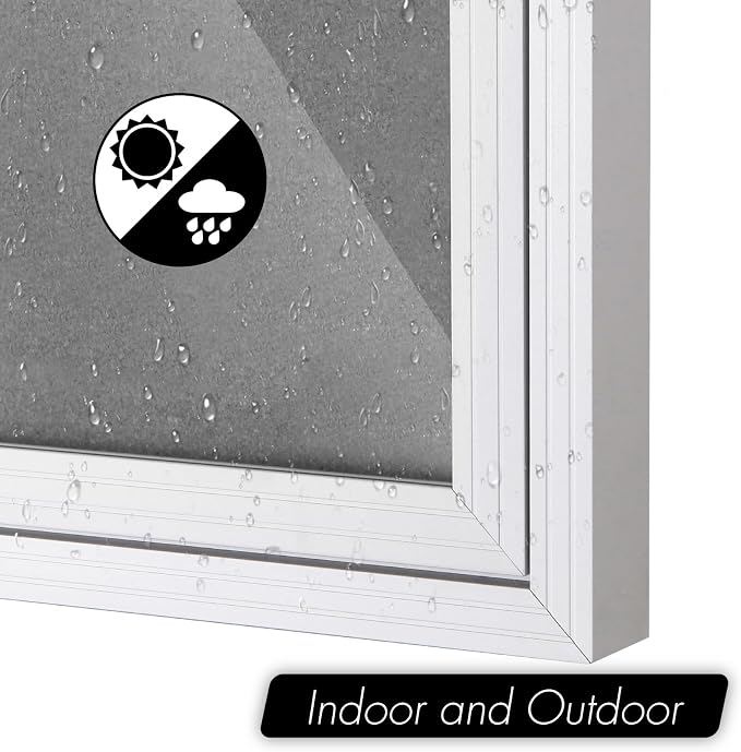 INNOVART Enclosed Bulletin Board 36” x 24”, Lockable Fabric Noticeboard - Image 6