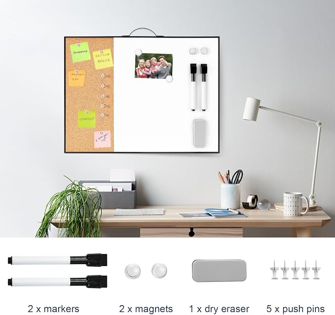 Small Cork Board Whiteboard Combo - Image 2