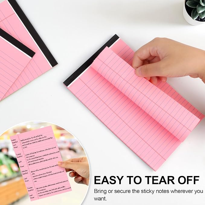 Utron 6 PCS Small Legal Pads 5x8 Pink, Narrow Ruled Small Note Pads 5x8 - Image 4