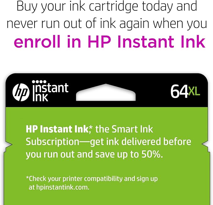 HP 64XL Tri-color High-yield Ink Cartridge for HP Printers | Works with Printer Series: ENVY Inspire 7950e; ENVY Photo 6200, 7100, 7800; Tango | Eligible for Instant Ink | N9J91AN-DeskLoop Office