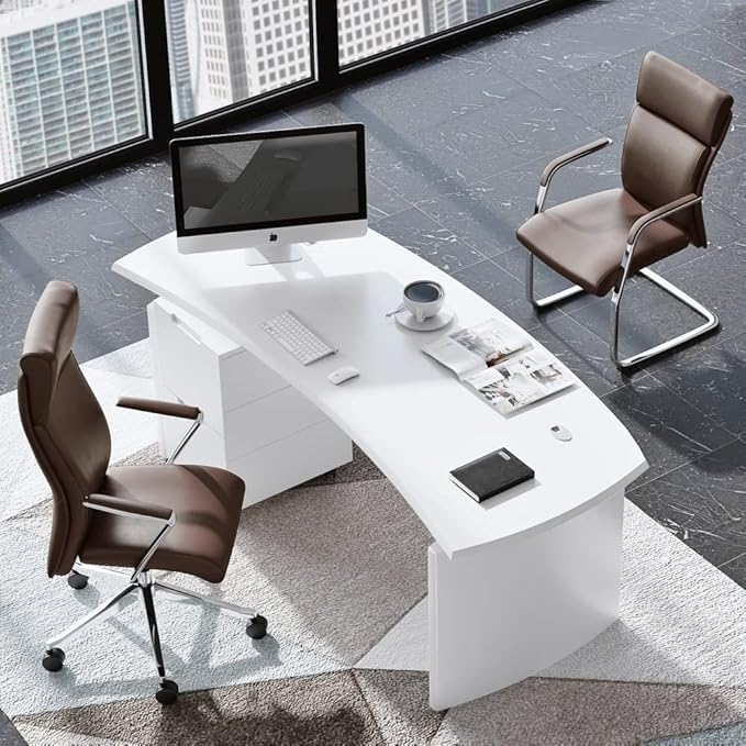 ZURI Draper Leather Executive Chair with Aluminum Frame- Dark Brown-DeskLoop Office