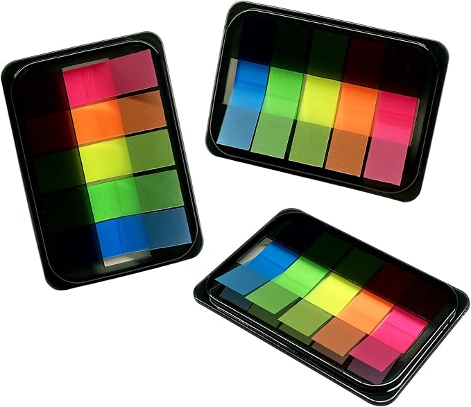 300PCS Sticky Index Tabs, Transparent Sticky Page Markers Notes, Book Markers by XLSFPY