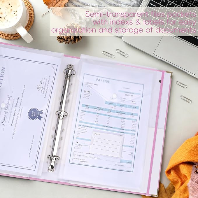 XKDOUS Important Document Organizer Emergency Binder Life Organizer Folio - Image 5