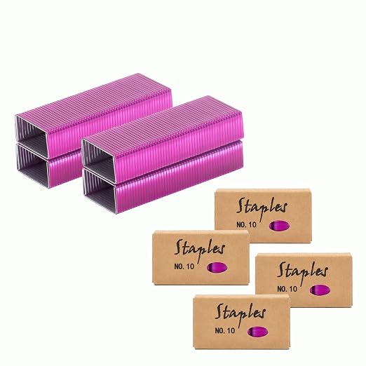 NatSumeBasics 4000 Rose Red Staples #10 Colored Staples by NatSumeBasics